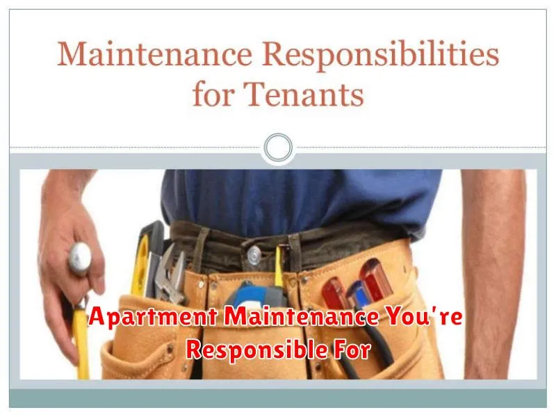 Apartment Maintenance You’re Responsible For