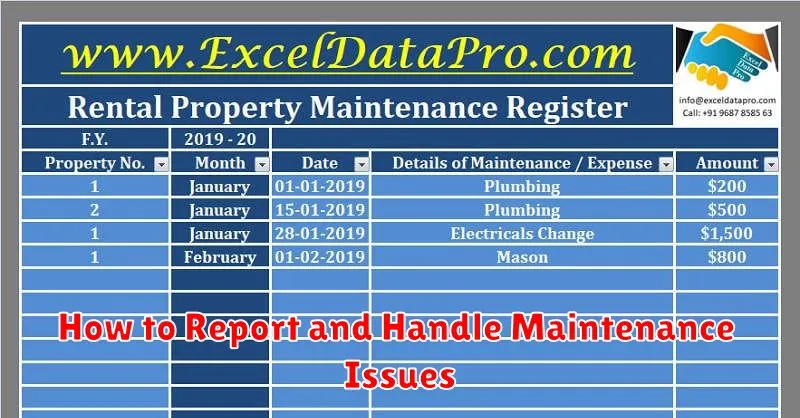 How to Report and Handle Maintenance Issues