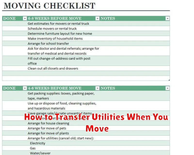 How to Transfer Utilities When You Move