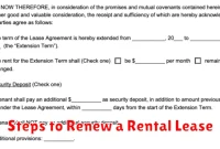 Steps to Renew a Rental Lease